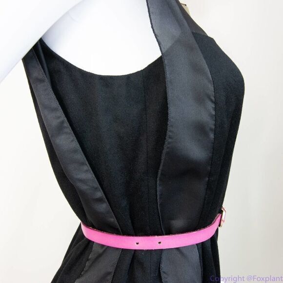 NEW Piazza Sempione Italian-made cashmere/silk black shift‎ dress, IT 40 - Picture 9 of 16